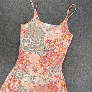 Johnny Was XS Floral Knit Sleep Dress Pima Cotton Modal Tank Loungewear Boho
